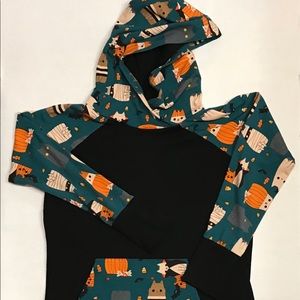 Lularoe Cat Halloween Amber Hoodie M